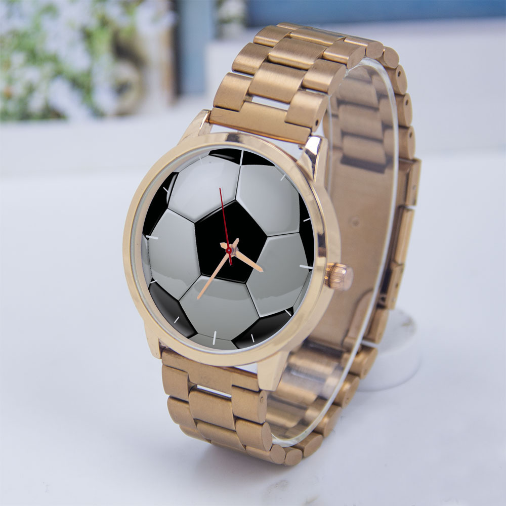 Jewelry Watches For Women - Fútbol Diseño de fútbol Fans Plata