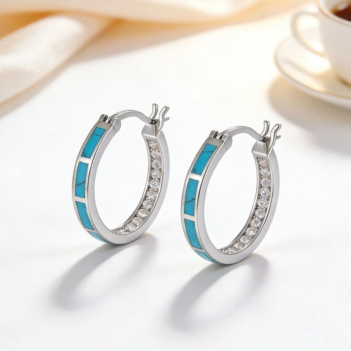 Pendientes de Aro Hipoalergéni - Turquoise Stone Ring reseña y precio