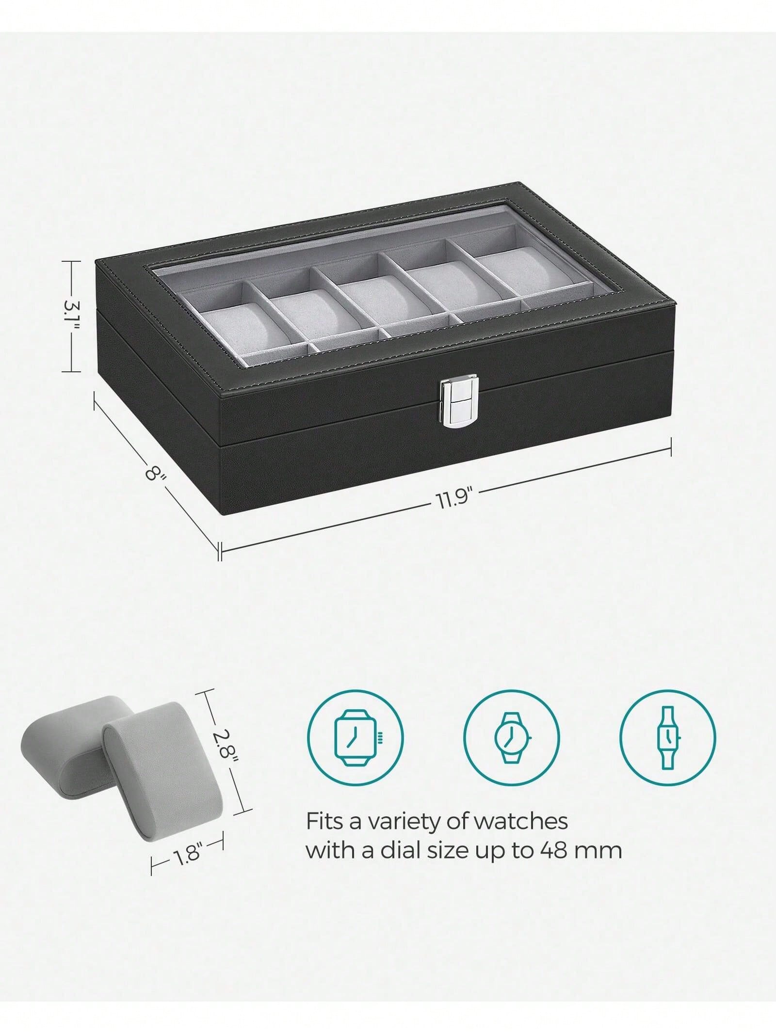 Caja para relojes con cerradur - Jewelry Organizer Watches reseña y precio