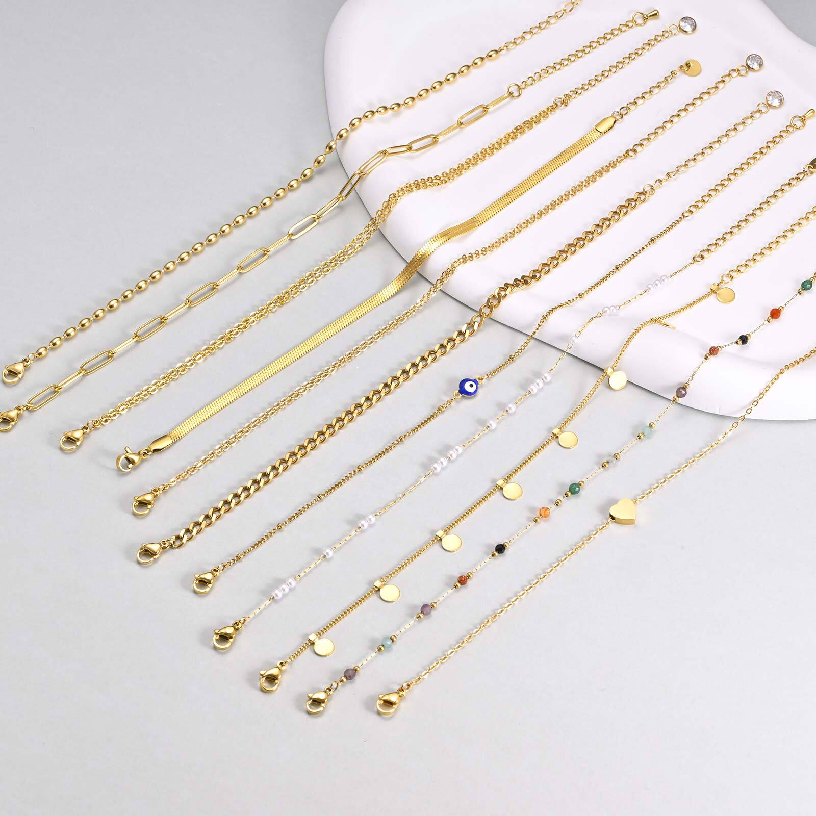 Pulsera tobillera en capas cha - Jc Jewelry & Watches Reviews reseña y precio