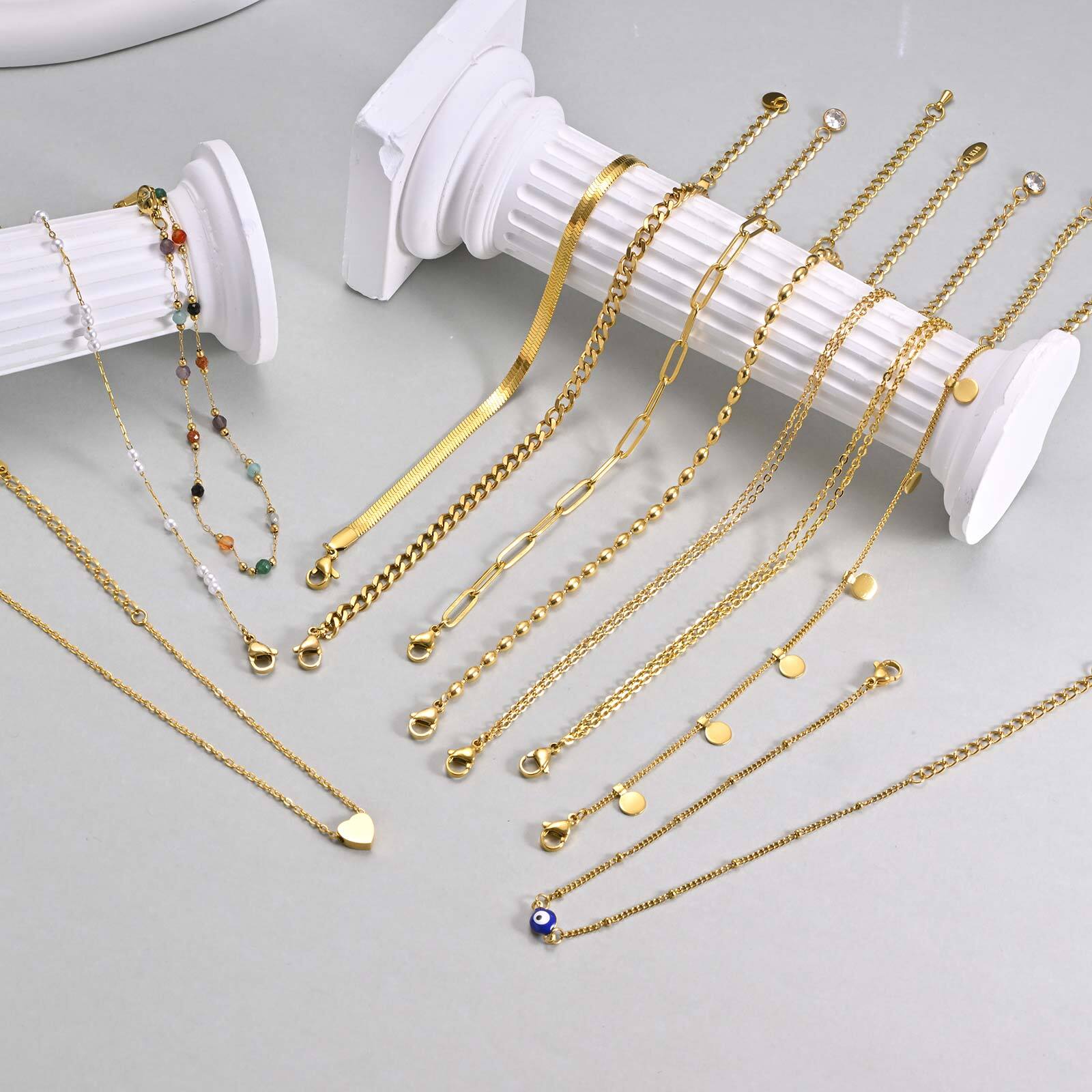 Pulsera tobillera en capas cha - Jc Jewelry & Watches Reviews reseña y precio