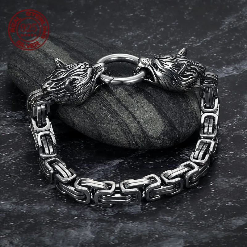 Pulsera de plata de ley S925 c - Wolf Jewelry & Watches Tampa reseña y precio