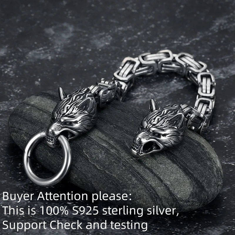 Pulsera de plata de ley S925 c - Wolf Jewelry & Watches Tampa reseña y precio