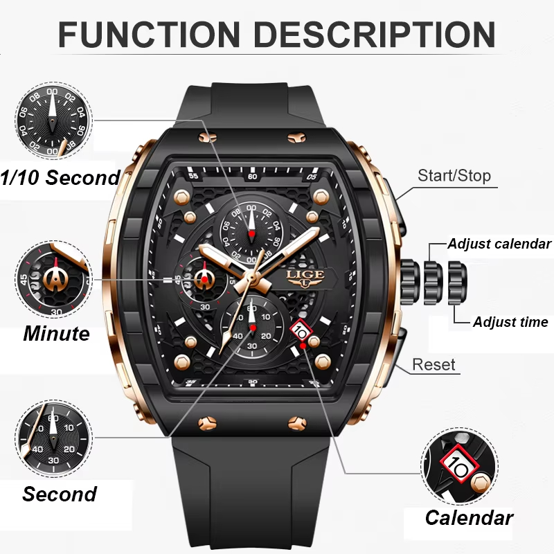 Reloj de Lujo para Hombre LIGE - Jewelry Inspired Watches reseña y precio